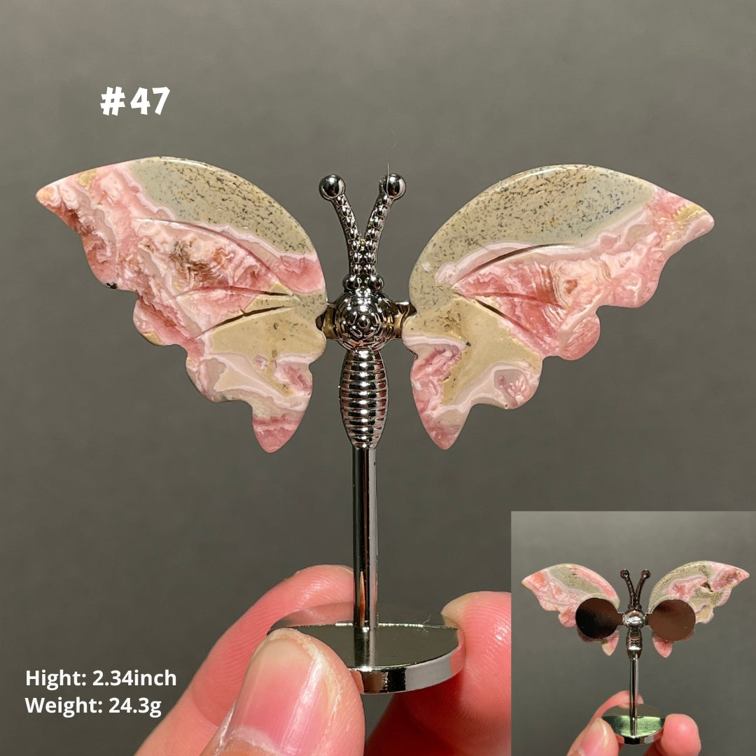 Unique,2.3"+Rhodochrosite Butterfly