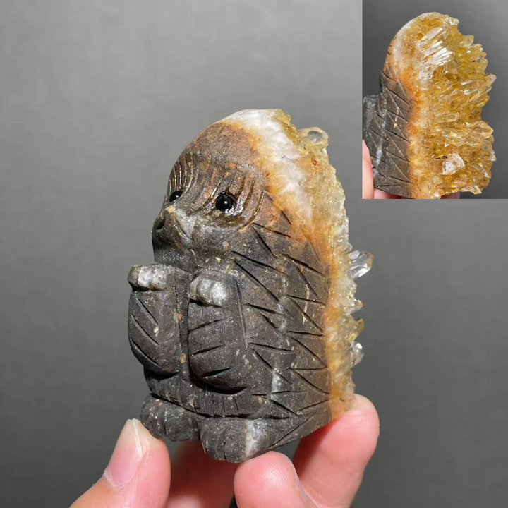 Chrysanthemum Quartz Cluster Hedgehog