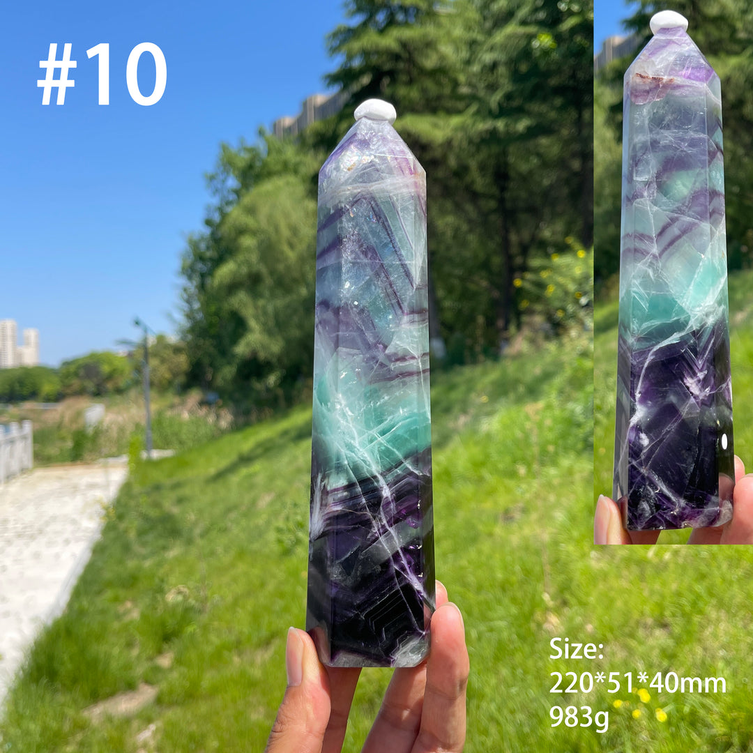 Unique,A Slightly Imperfect Natural Crystal Feather Fluorite Point