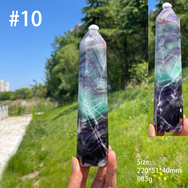 Unique,A Slightly Imperfect Natural Crystal Feather Fluorite Point