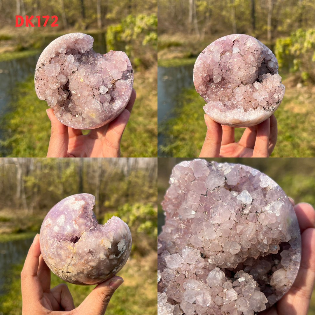 Pink Amethyst Geode Sphere