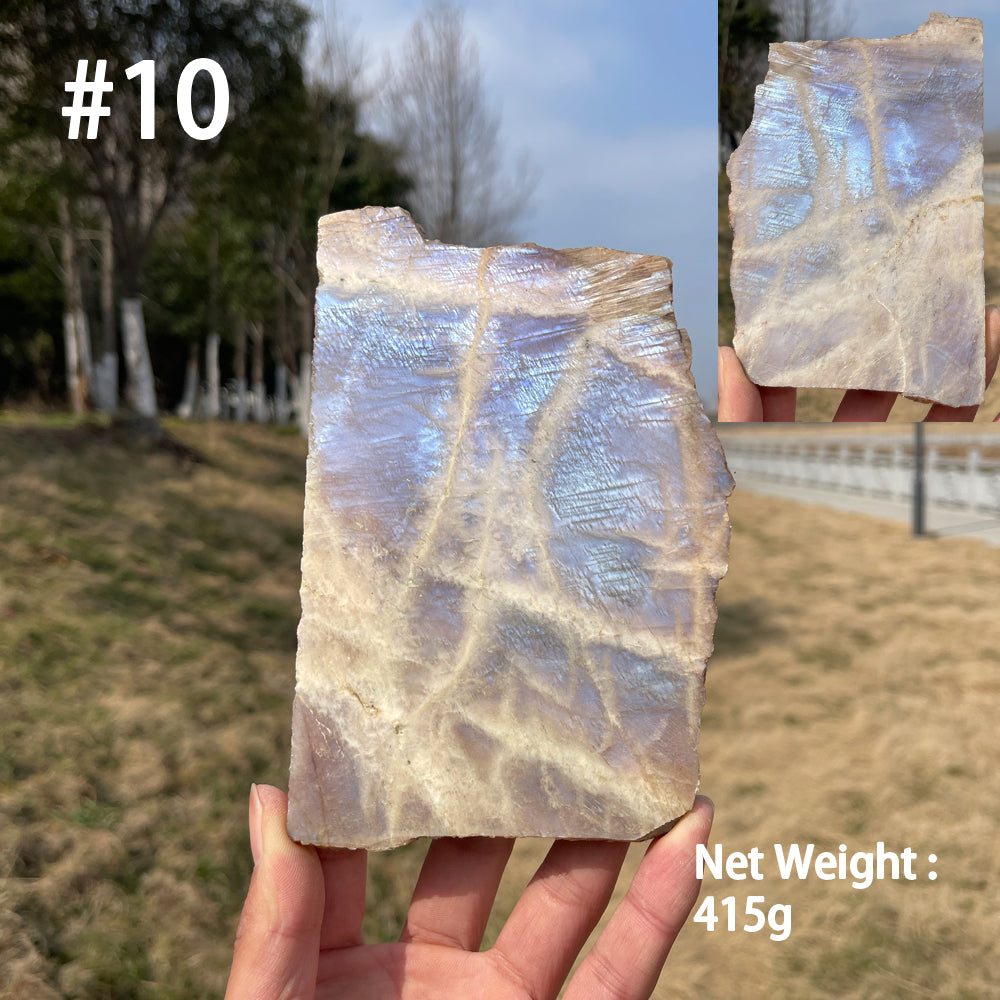 Unique,Natural Crystal Moonstone Slices