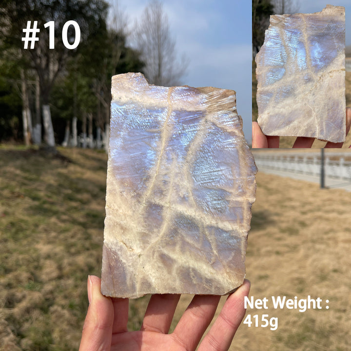 Unique,Natural Crystal Moonstone Slices