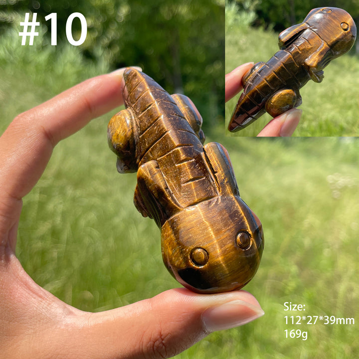 Unique,Natural Crystal Tiger Eye Animal Carving