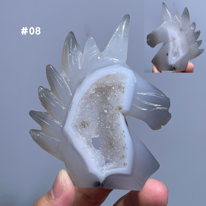 Unique,Agate Geode Unicorn