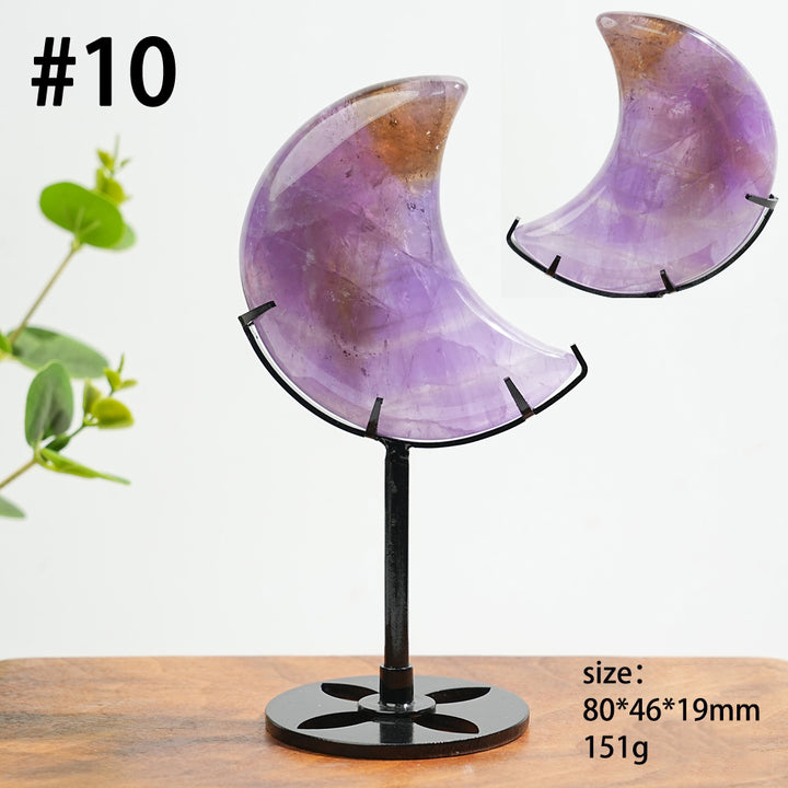 Unique,Natural Ametrine Crystal Carving Moon