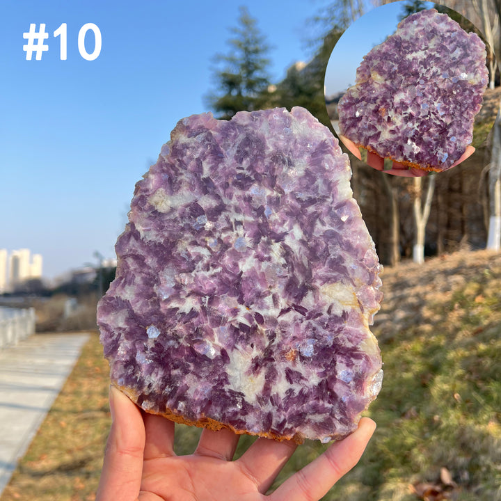 Unique,Imperfect Natural Lepidolite Slice