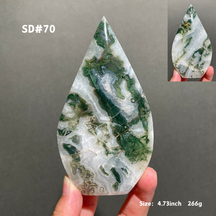 Unique,Moss Agate Teardrop