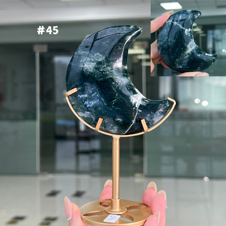 Unique,Moss Agate Moon
