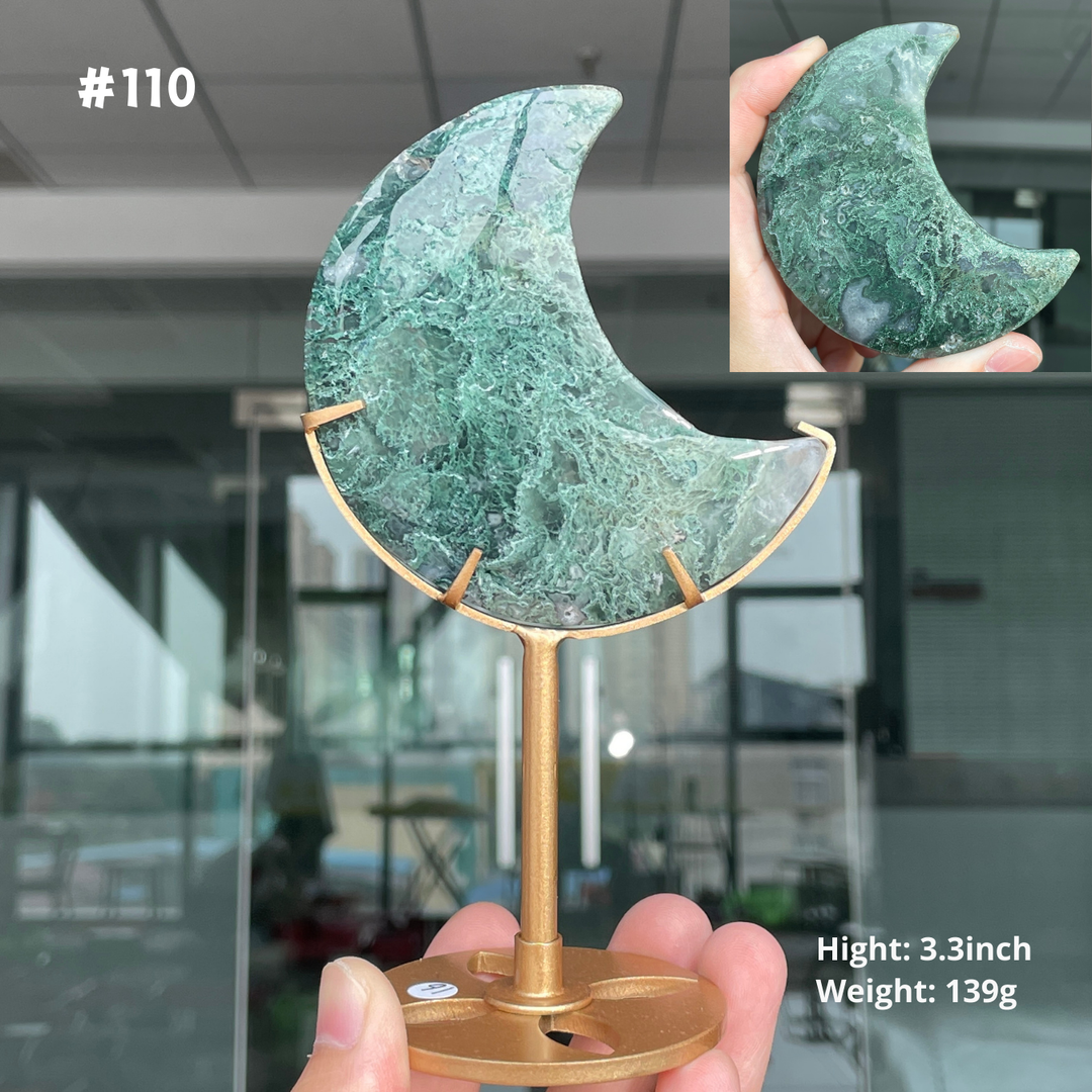 Unique,Moss Agate Moon