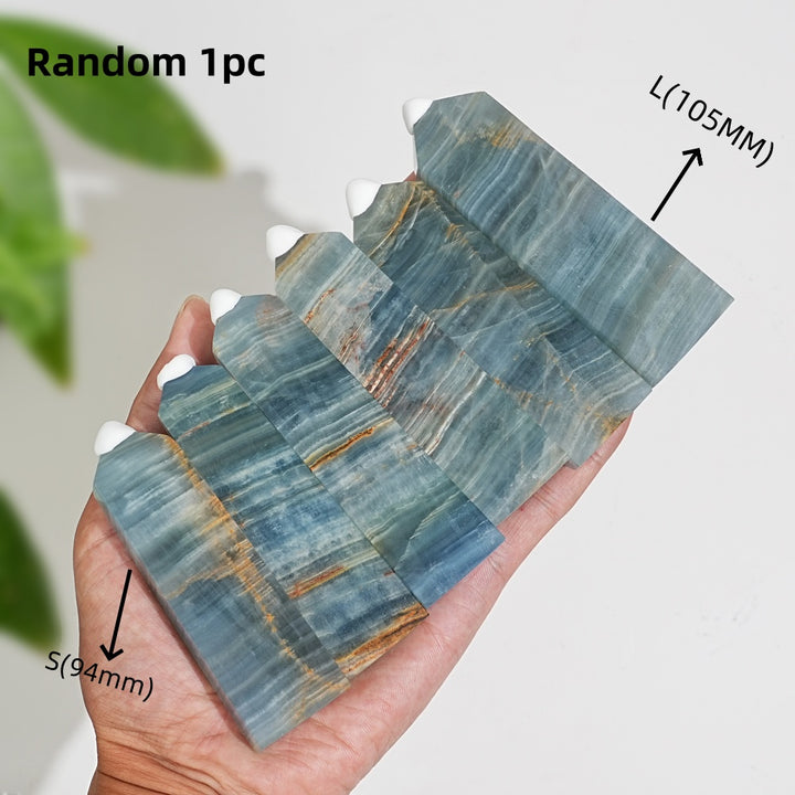 Natural Exquisite Lemurian Aquatine Calcite Crystal Point