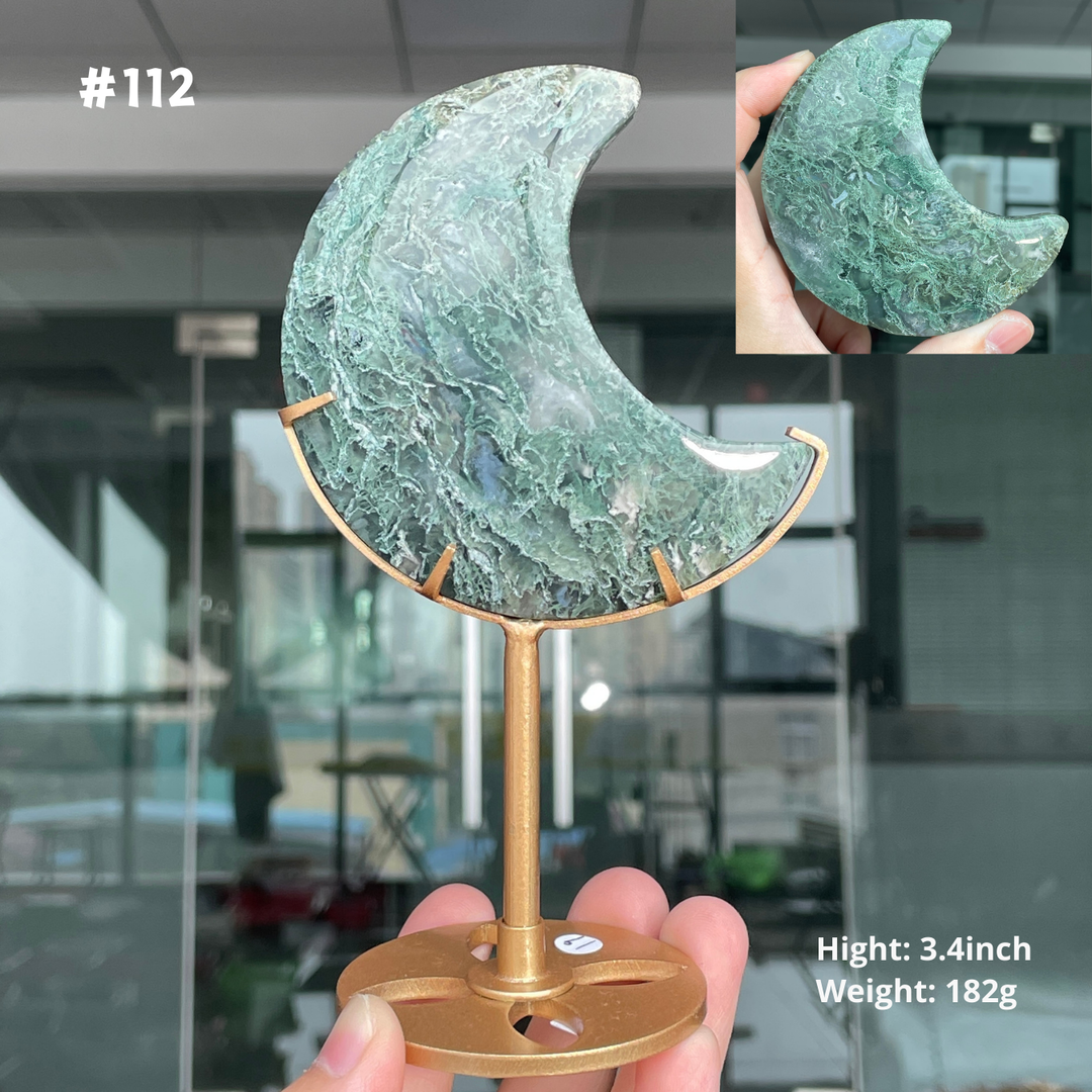 Unique,Moss Agate Moon