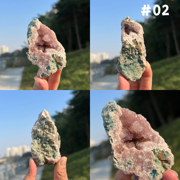 Unique Natural Raw Pink Amethyst Cluster