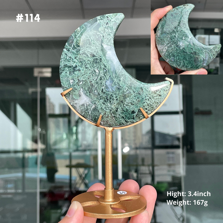Unique,Moss Agate Moon