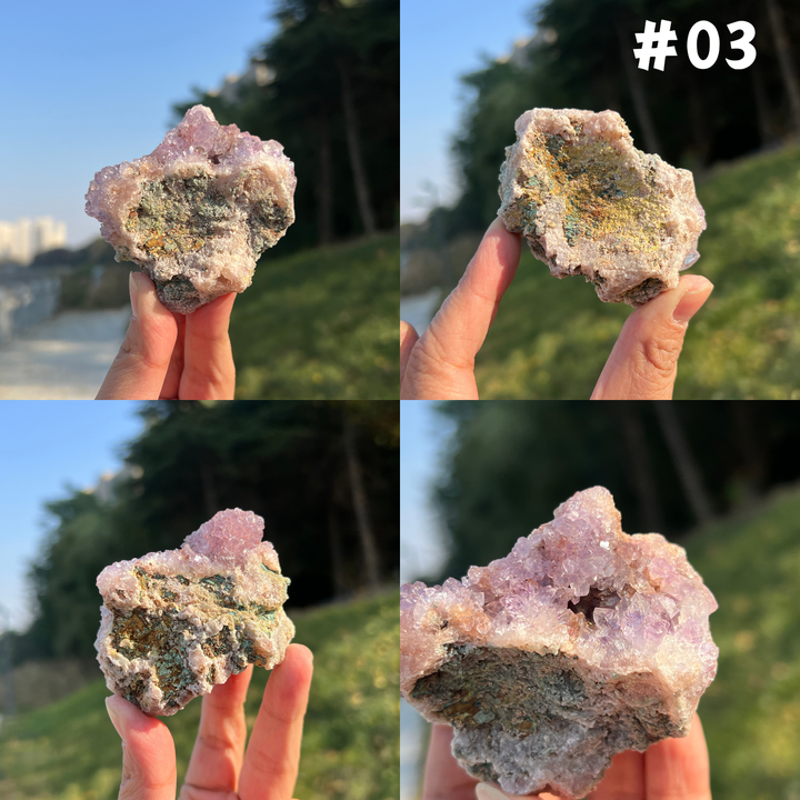 Unique Natural Raw Pink Amethyst Cluster