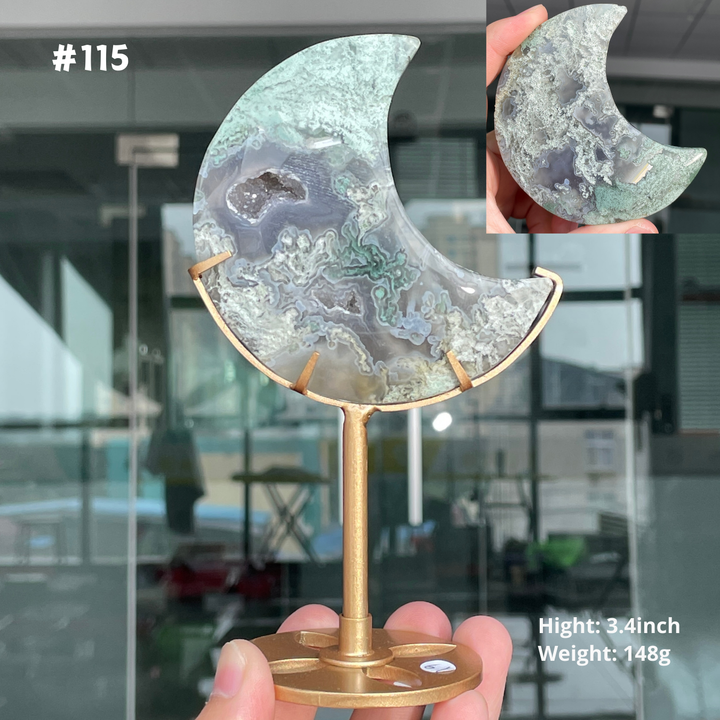 Unique,Moss Agate Moon