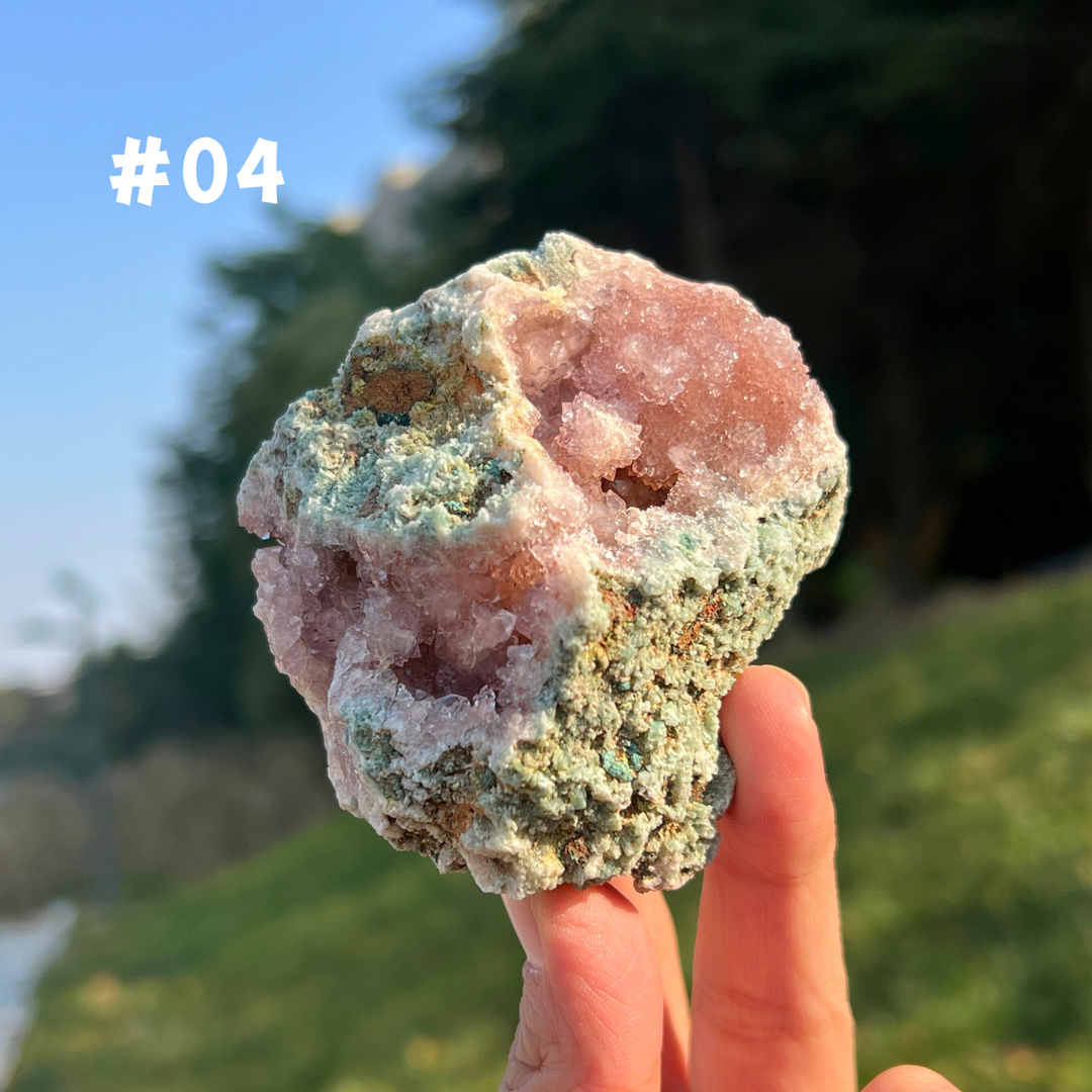 Unique Natural Raw Pink Amethyst Cluster