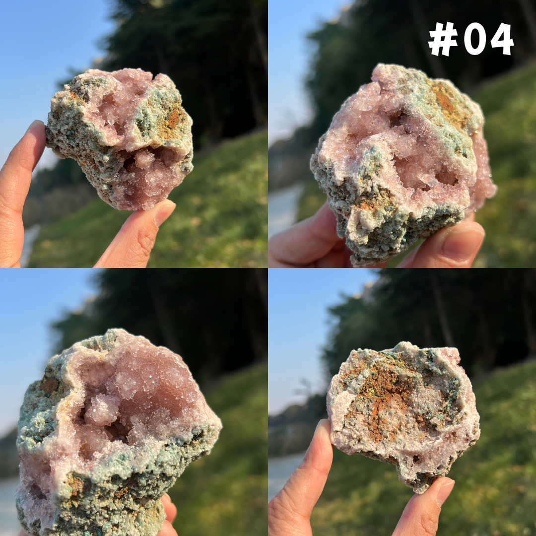 Unique Natural Raw Pink Amethyst Cluster