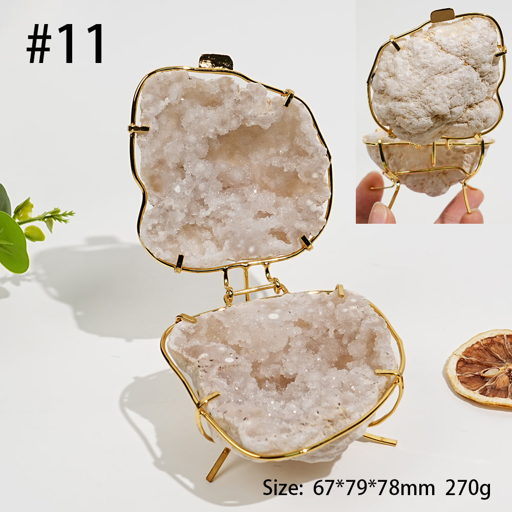 Unique,Natural Crystal Moroccan Geode Treasure Basin