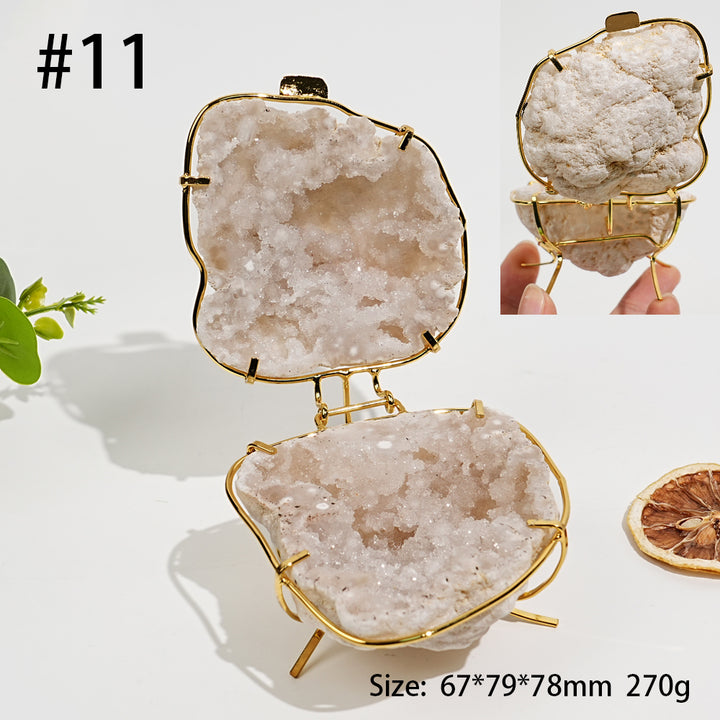 Unique,Natural Crystal Moroccan Geode Treasure Basin