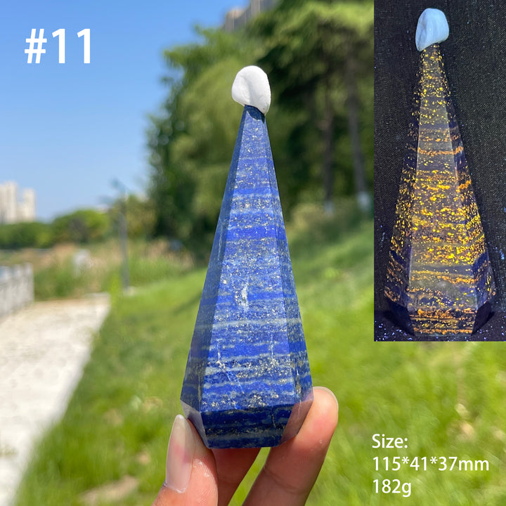 Unique,Natural Lapis Lazuli Diamond Tower
