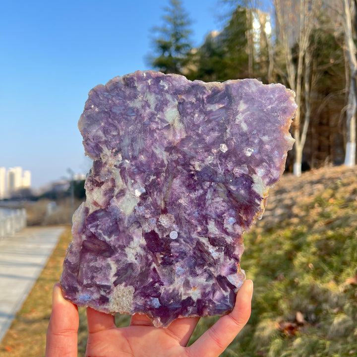 Unique,Imperfect Natural Lepidolite Slice
