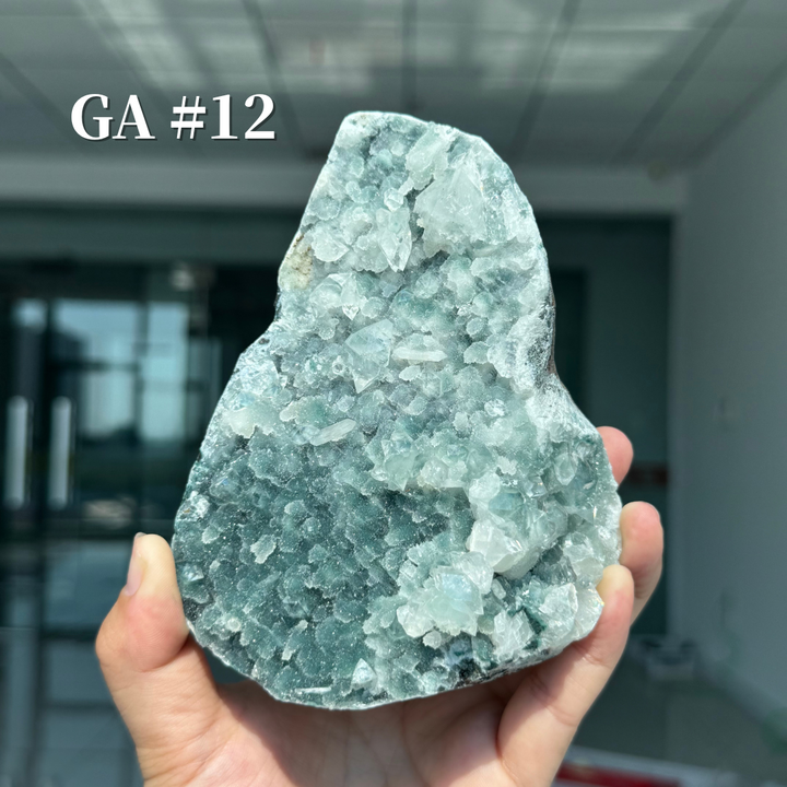 Unique, Sugar Druzy Apophyllite Cluster with Stilbite and Chlorite