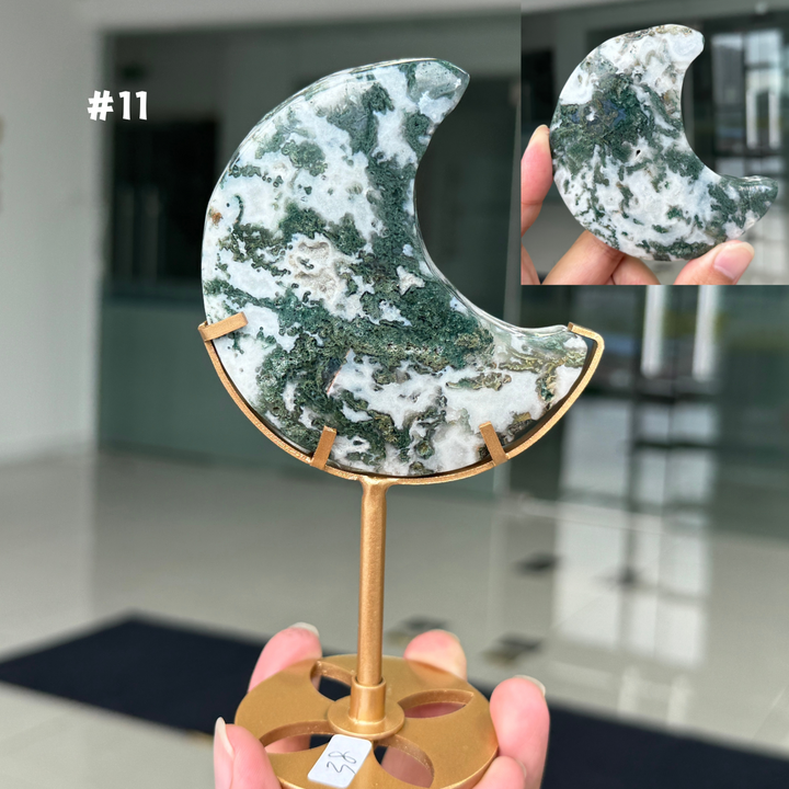 Unique,Moss Agate Moon