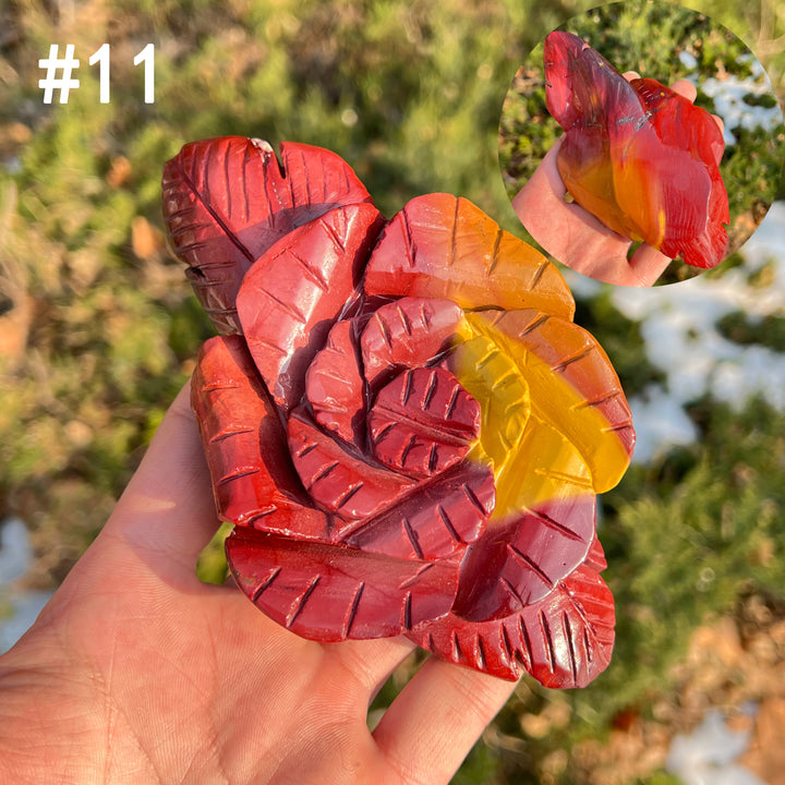 Unique,Natural Crystal Carving Peony Flower