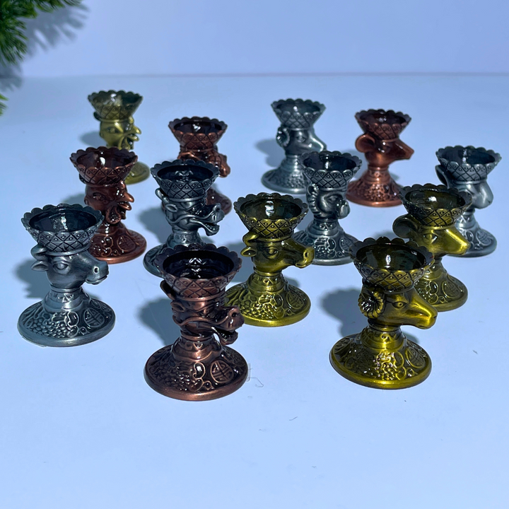 12 Zodiac Animal Metal Sphere Holder