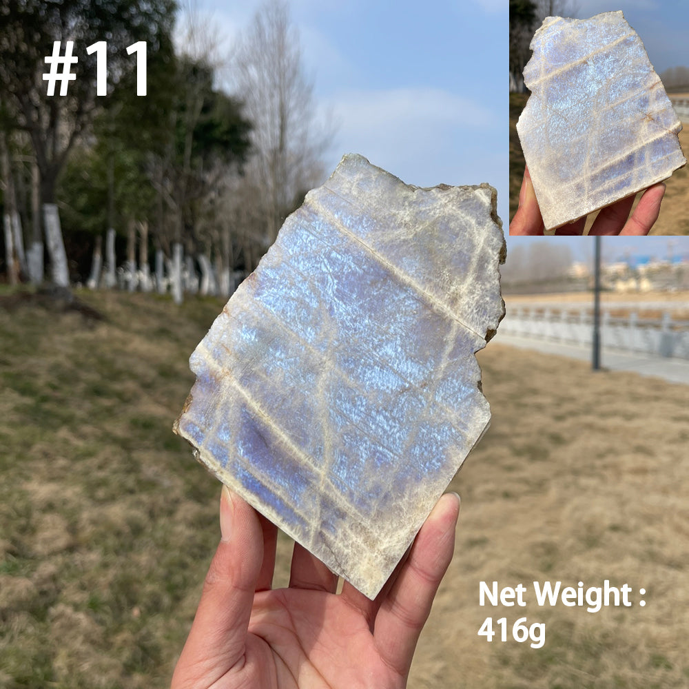 Unique,Natural Crystal Moonstone Slices