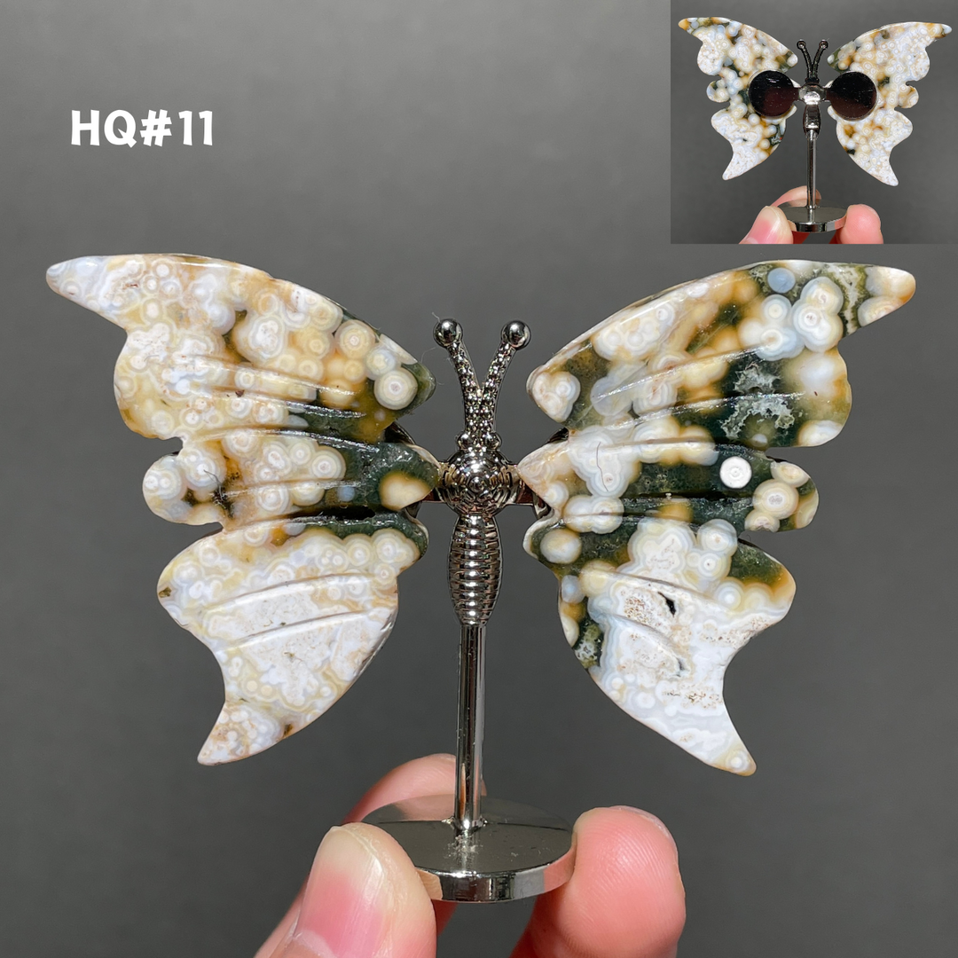 Unique,8th Vein Ocean Jasper Butterfly