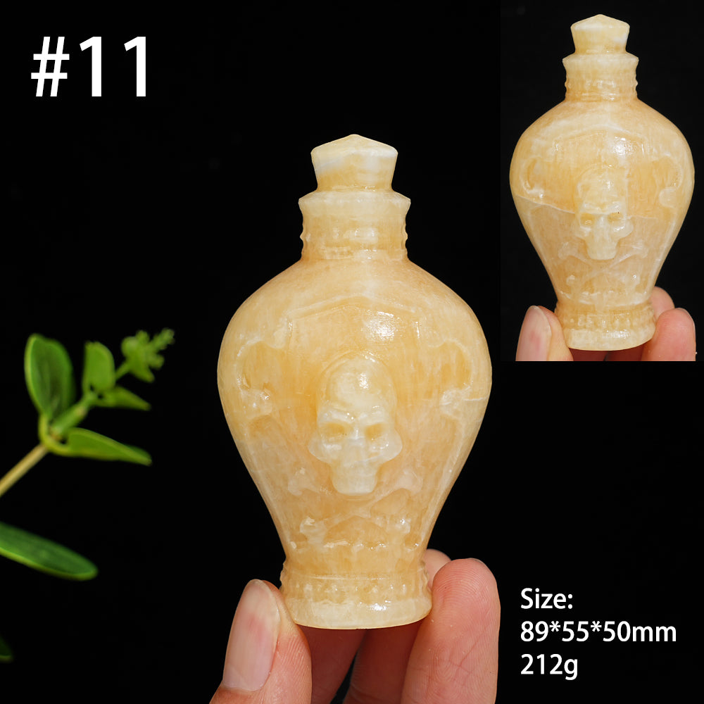 Unique,Natural Crystal Magic Potion Bottle Carving