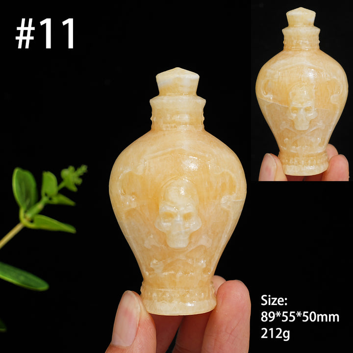 Unique,Natural Crystal Magic Potion Bottle Carving