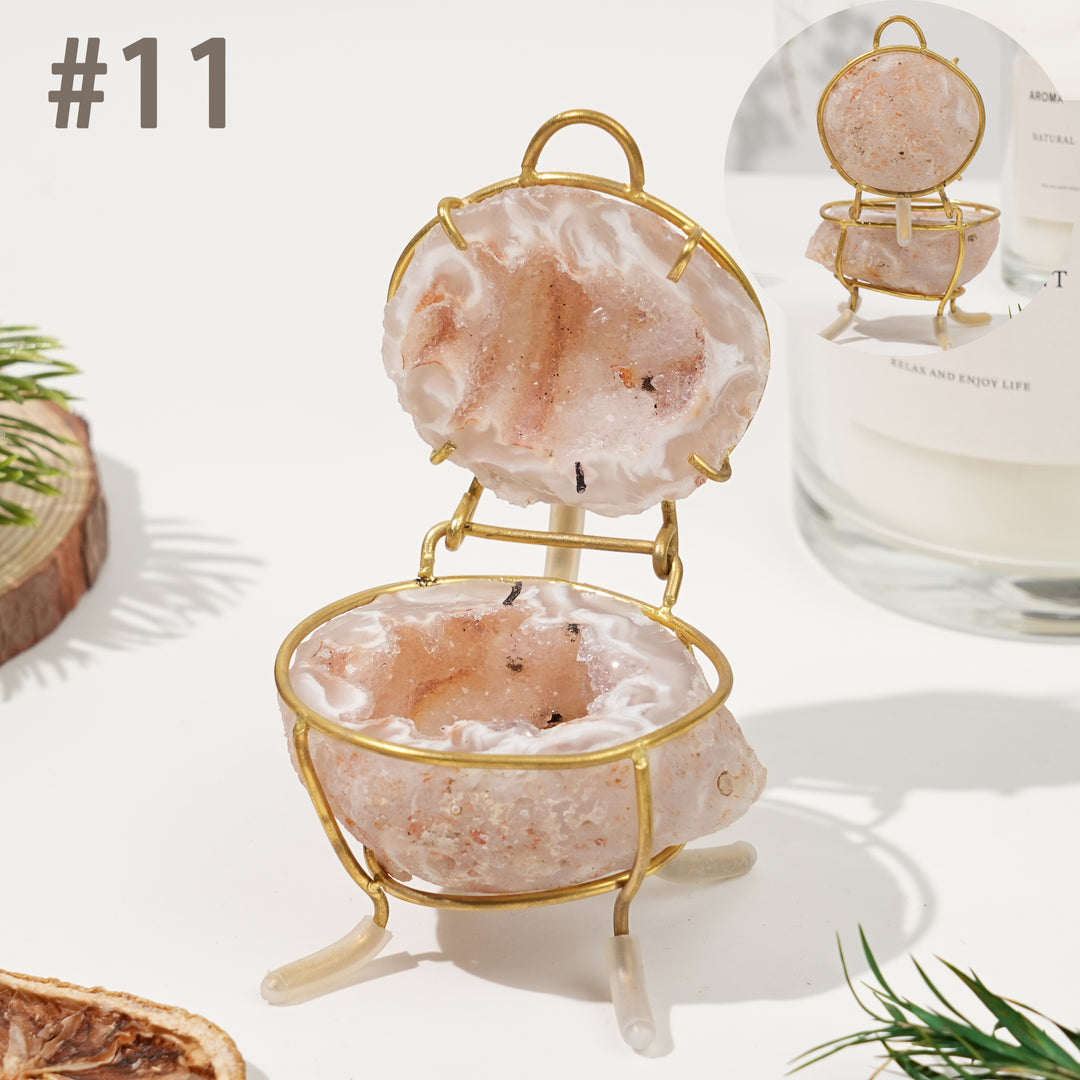 Unique, Natural Agate Geode Treasure Basin