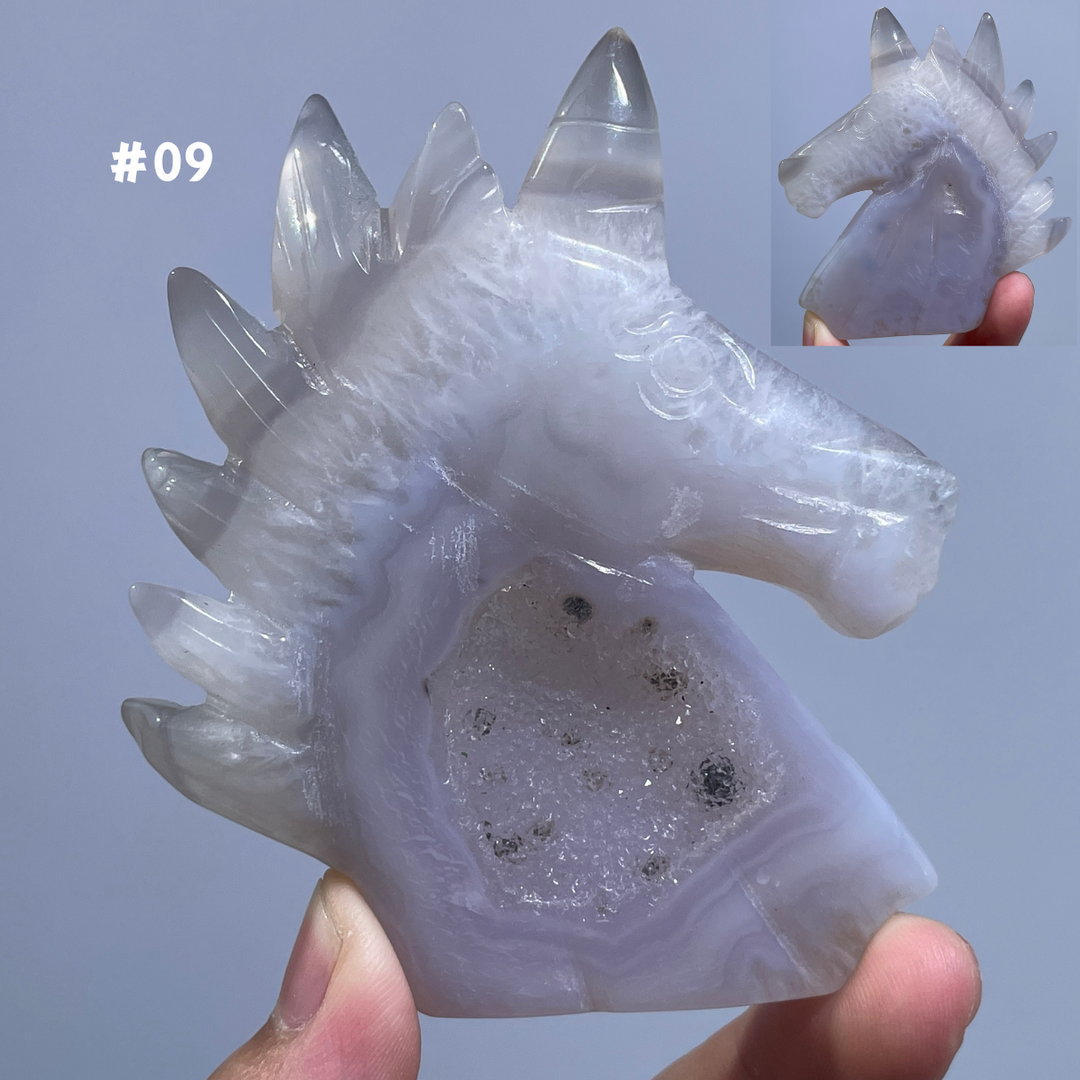 Unique,Agate Geode Unicorn