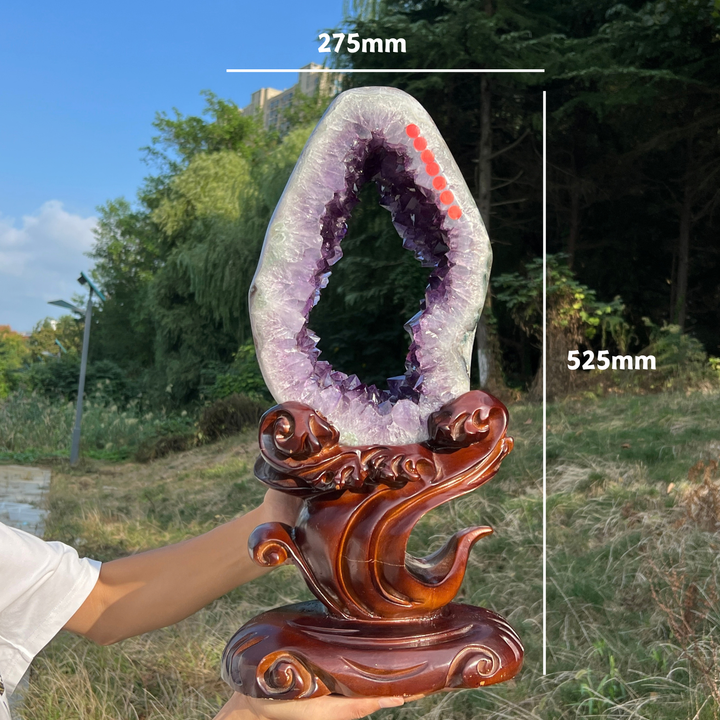 Unique,Imperfect Amethyst Portal With Stand