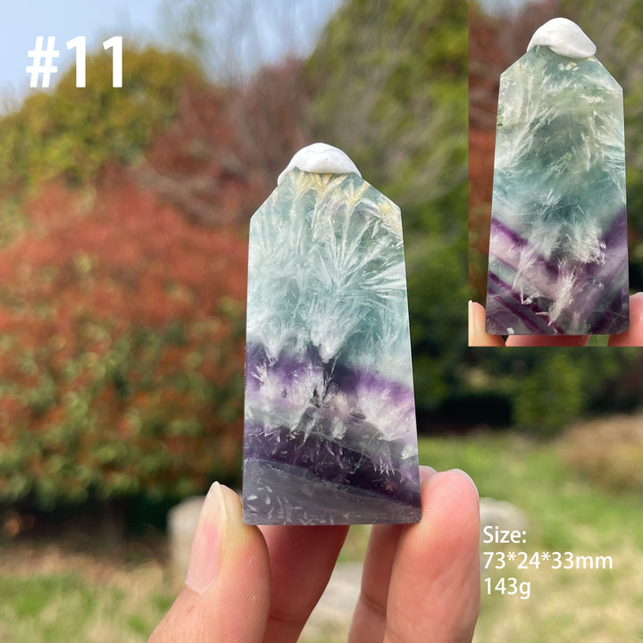 Unique,Natural Feather Fluorite Crystal Point