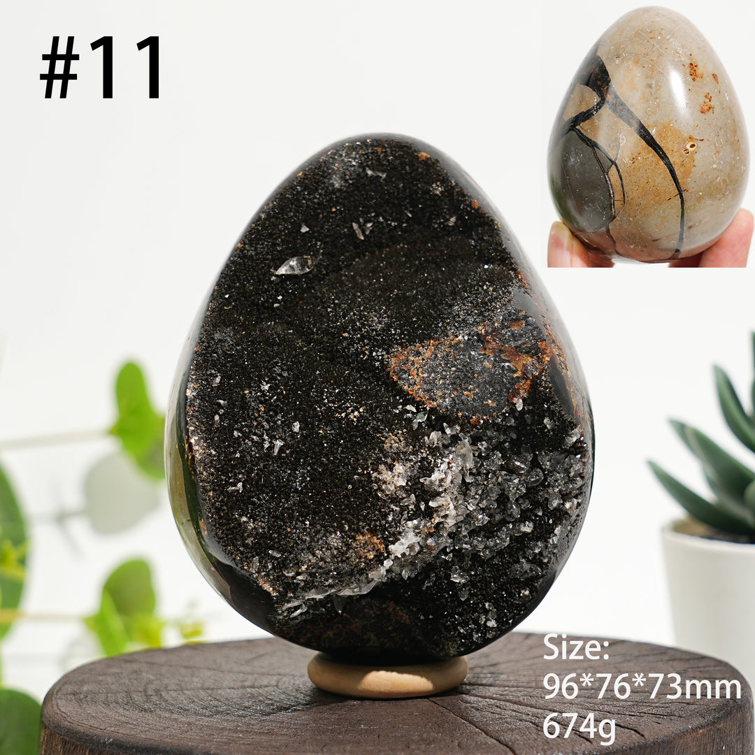 Unique,Natural Crystal Septarian Egg