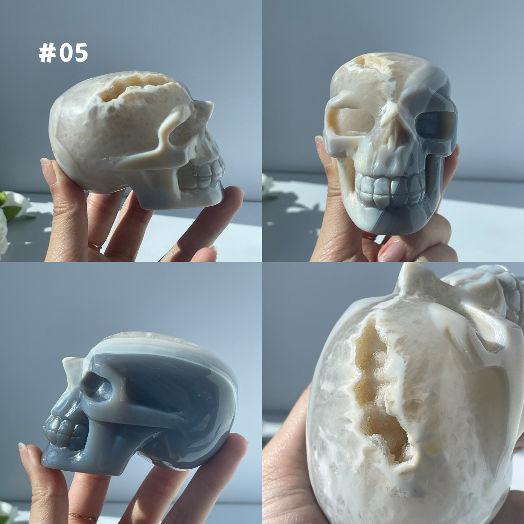 Big Sale,Agate Geode Skull