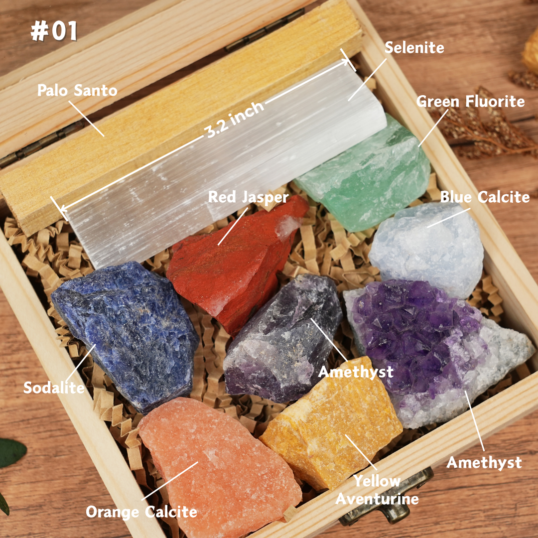 Beginners Chakra Protection Healing Crystal Kit