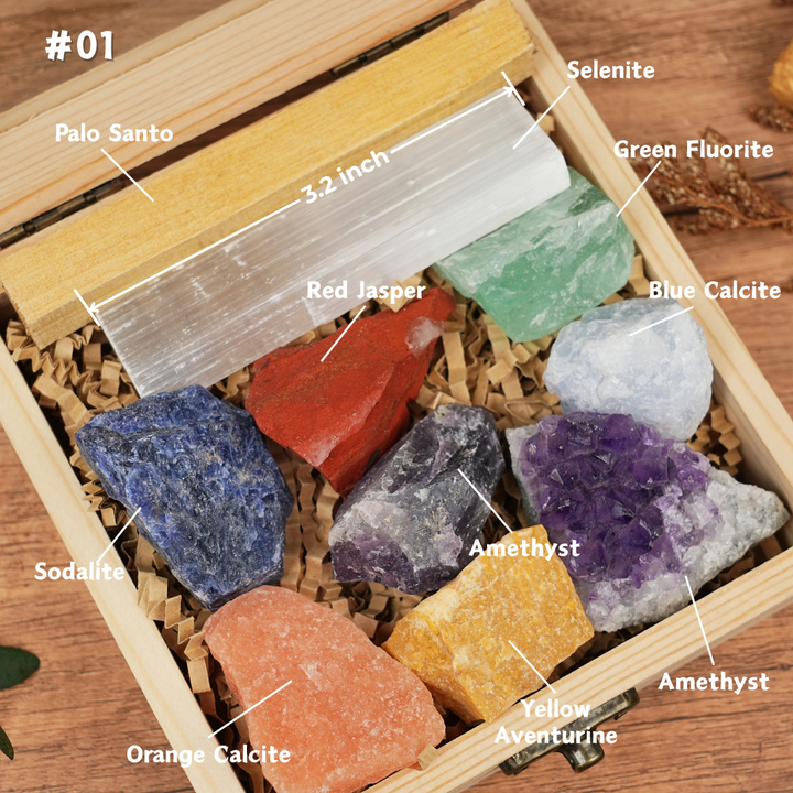 Beginners Chakra Protection Healing Crystal Kit