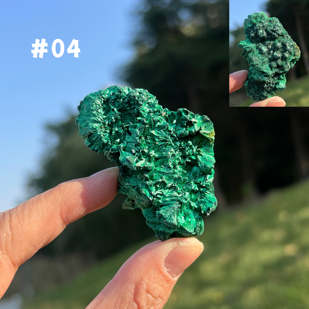 Unique Natural Raw Acicular Malachite Mineral