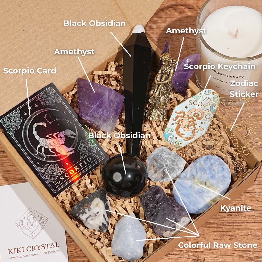 Exclusive Natural 12 Zodiac Crystal Healing Set