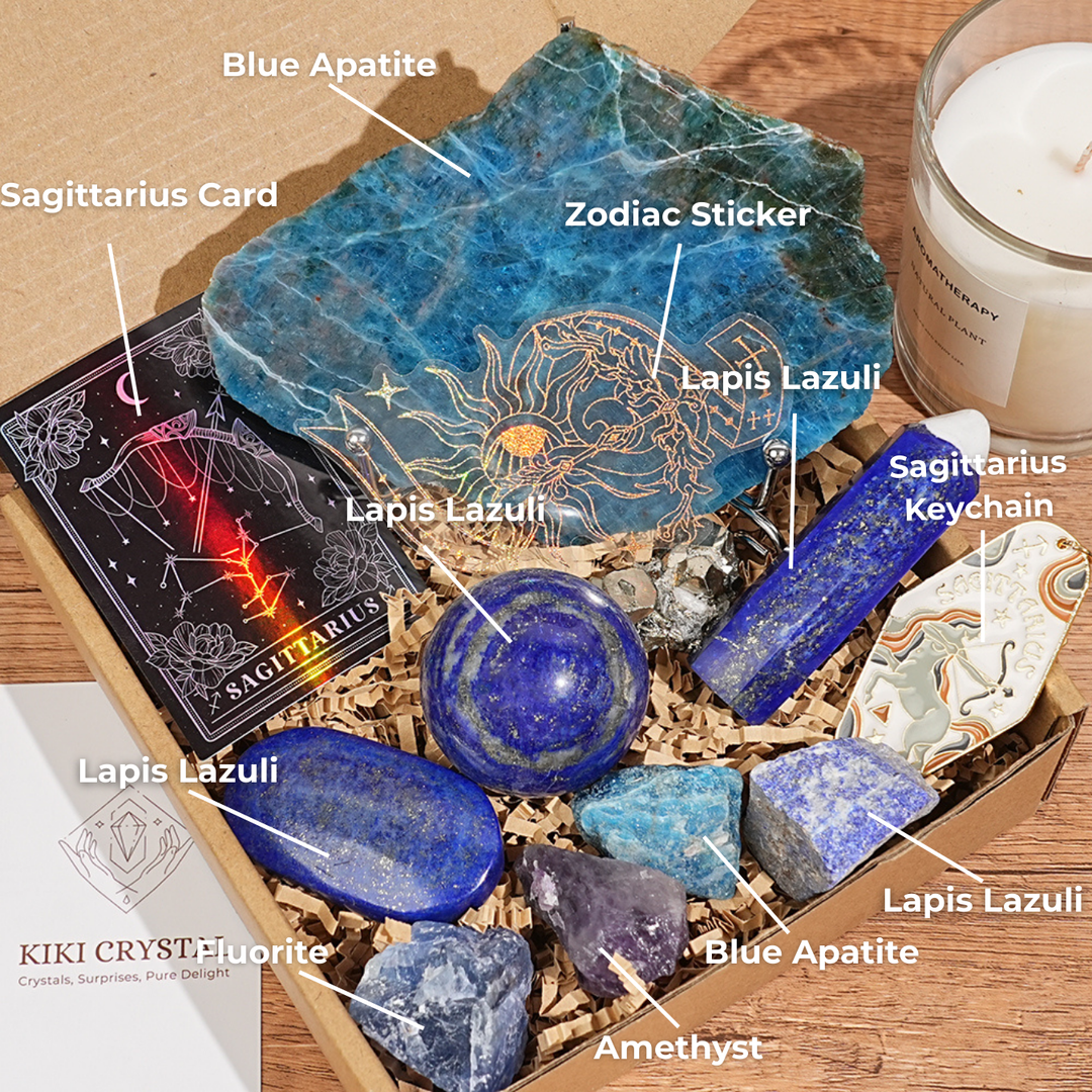 Exclusive Natural 12 Zodiac Crystal Healing Set