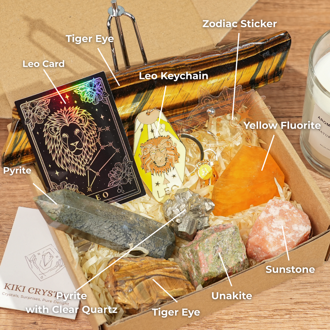 Exclusive Natural 12 Zodiac Crystal Healing Set