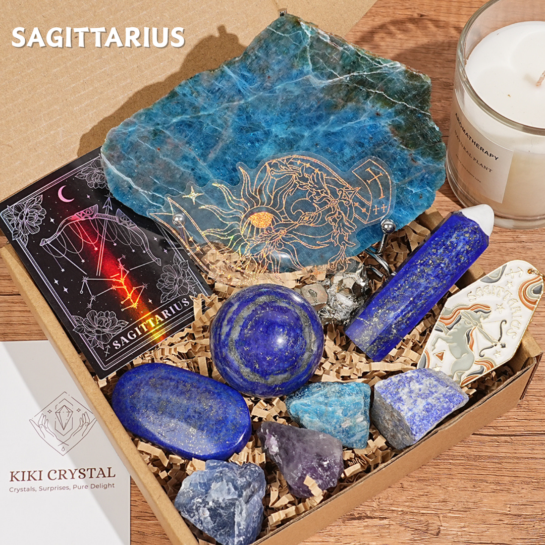 Exclusive Natural 12 Zodiac Crystal Healing Set