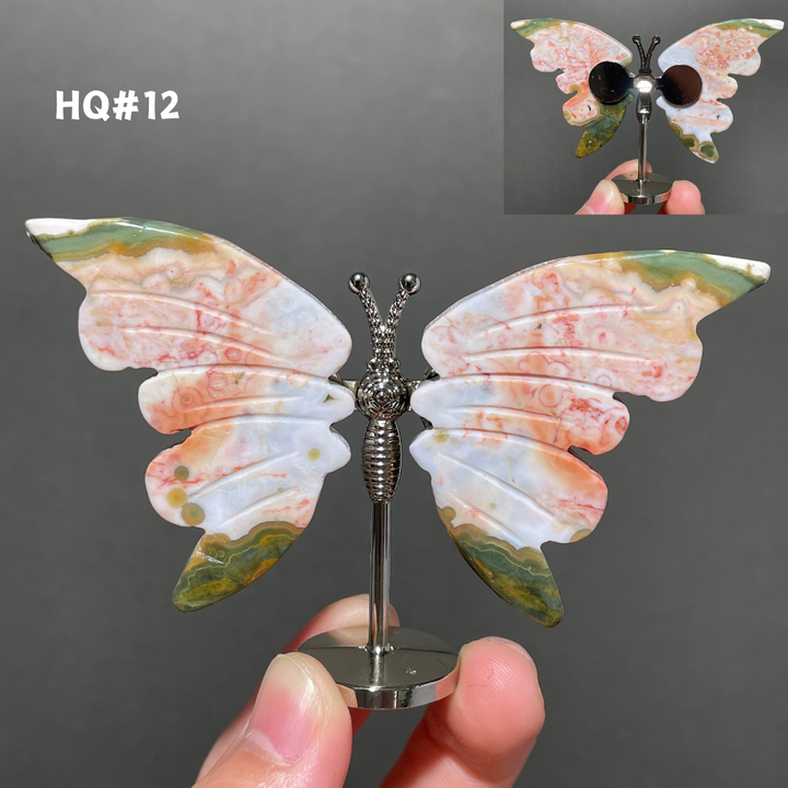 Unique,8th Vein Ocean Jasper Butterfly