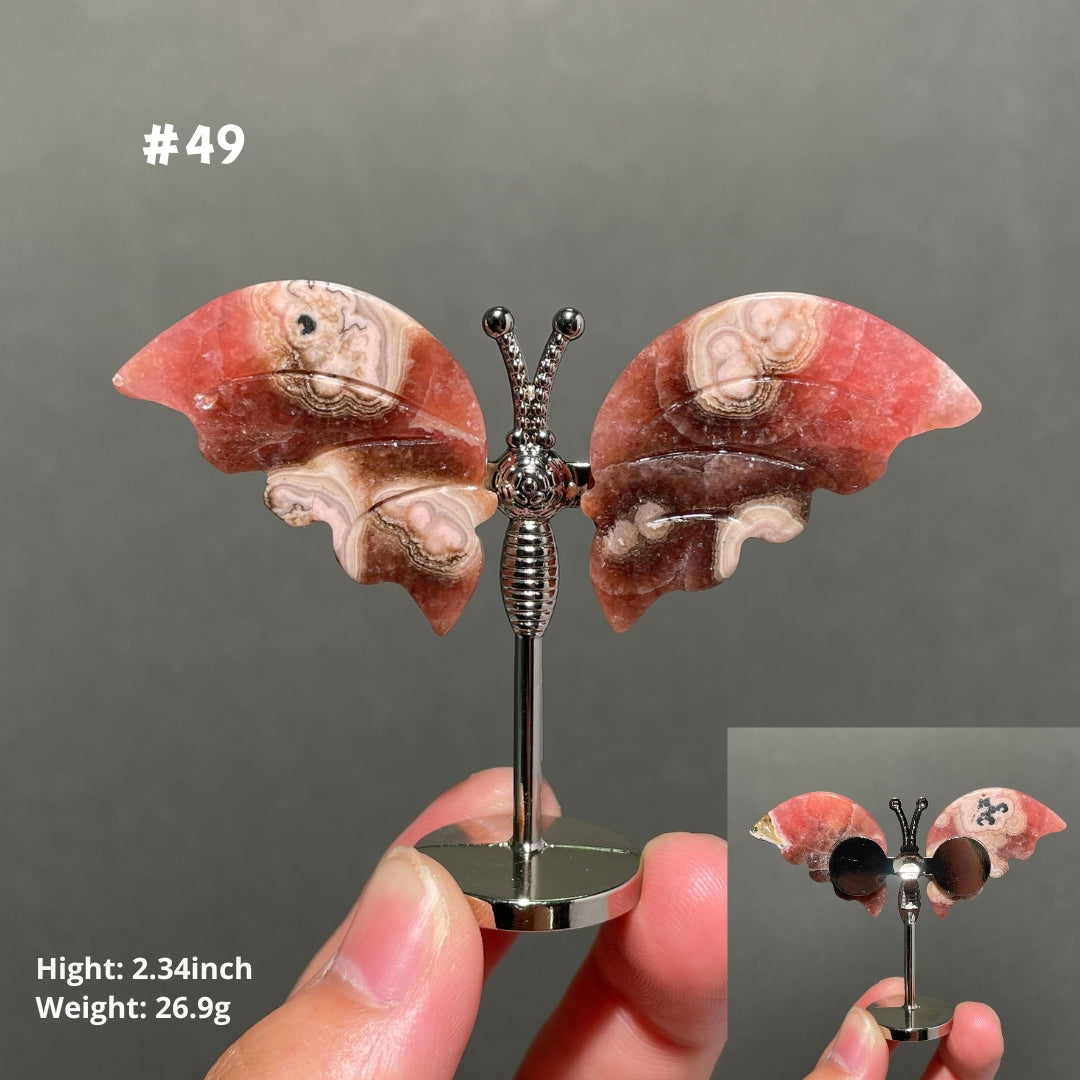 Unique,2.3"+Rhodochrosite Butterfly