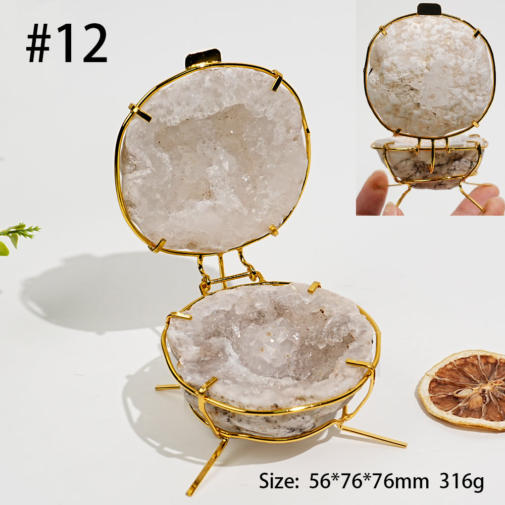 Unique,Natural Crystal Moroccan Geode Treasure Basin